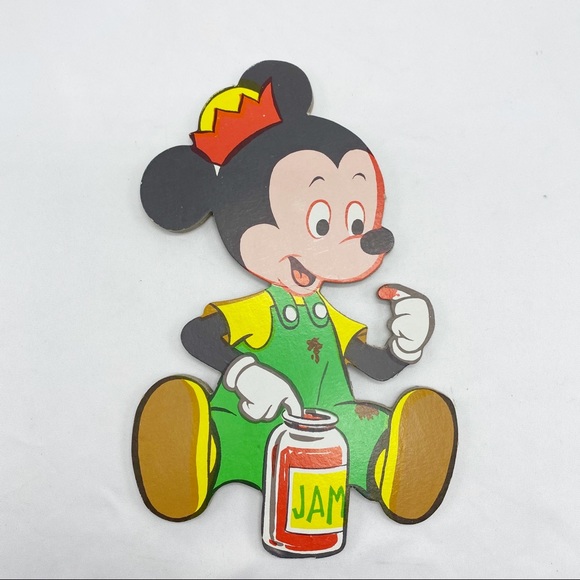 Vintage 1975 Mickey Mouse Bath Wall Decor 5 Pc Set - Picture 4 of 11